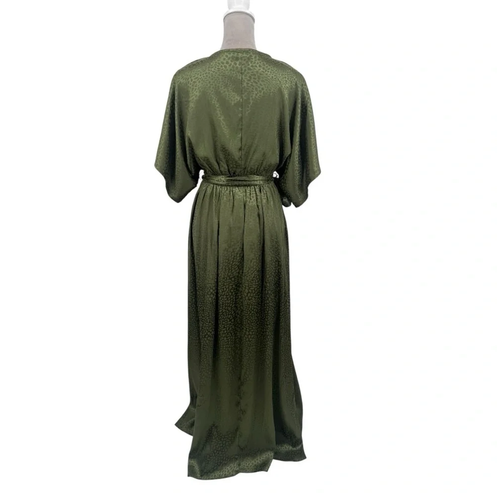 Baltic Born Savannah Print Kimono Maxi Dress Olive Green Size XS - Picture 10 of 13